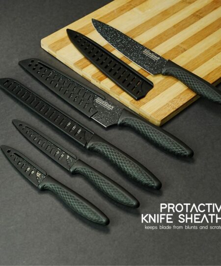 Slice Spark knives surrounded by fresh produce